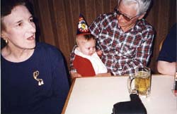 Papaw and Neal have a beer